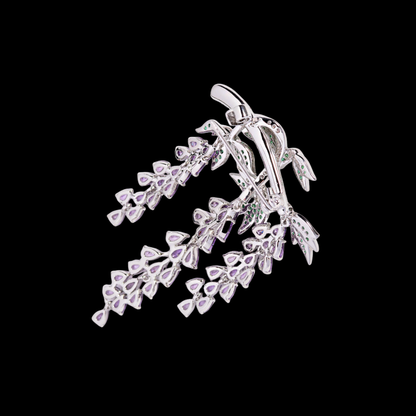 AVELIA Purple Crystal Wisteria Brooch