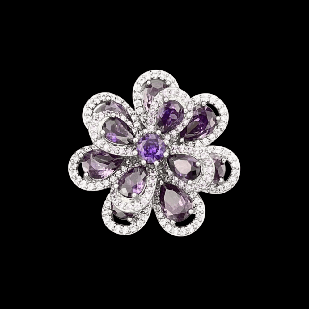 AVELIA Purple Flower Magnetic Brooch