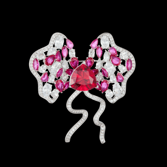 AVELIA Red Bow Brooch​