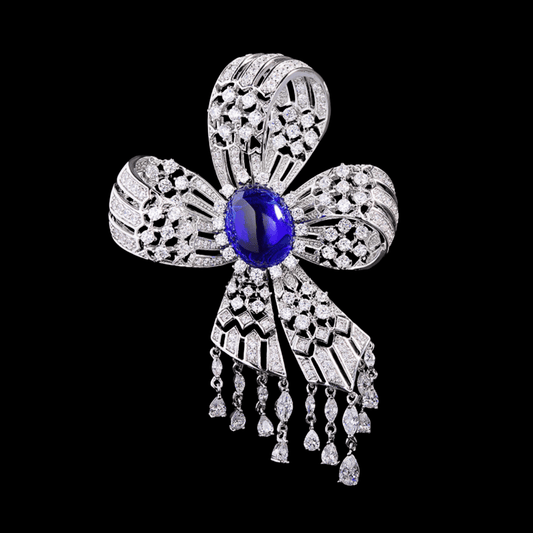 AVELIA Royal Blue Bow Brooch