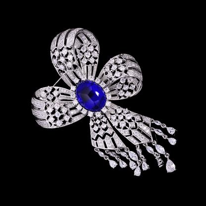 AVELIA Royal Blue Bow Brooch