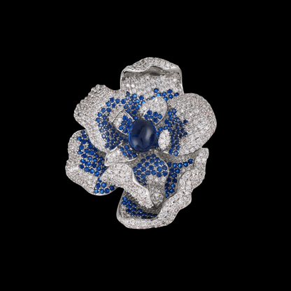 AVELIA Royal Blue Flower Brooch
