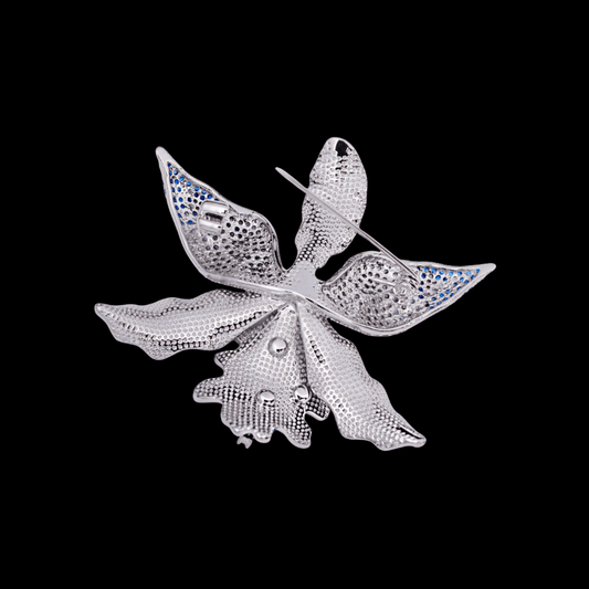 AVELIA Silver Blue Iris Brooch