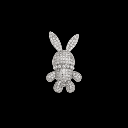 AVELIA Silver Crystal Rabbit Brooch