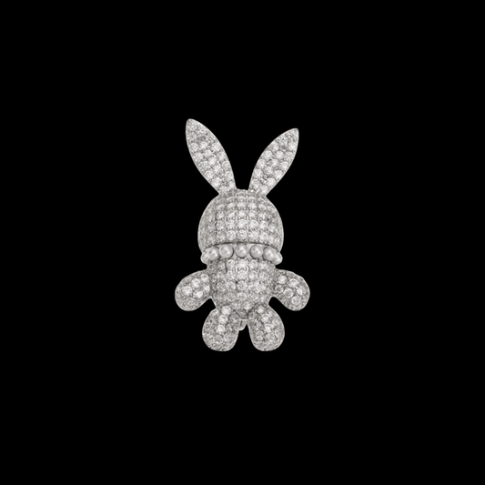 AVELIA Silver Crystal Rabbit Brooch