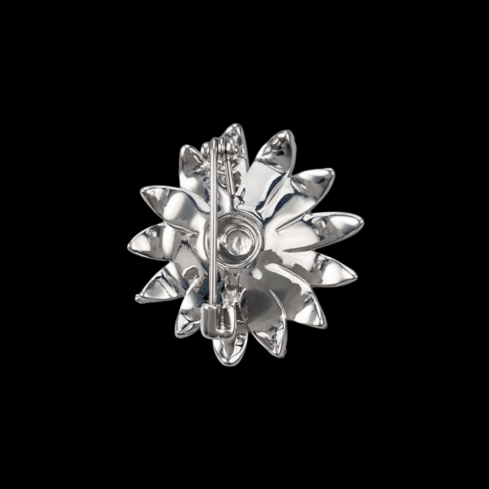 AVELIA Silver Crystal Sunflower Brooch