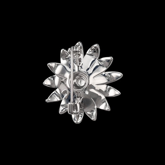 AVELIA Silver Crystal Sunflower Brooch