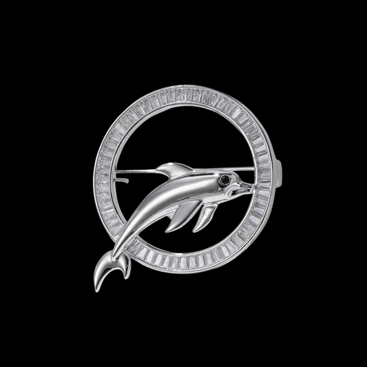 AVELIA Silver Dolphin Brooch