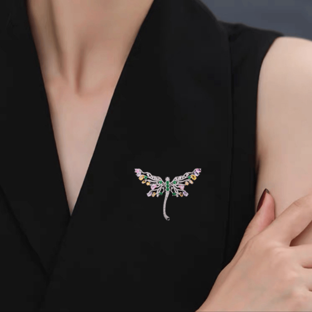 AVELIA Silver Dragonfly Brooch
