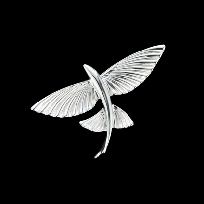 AVELIA Silver Fly Fish Brooch