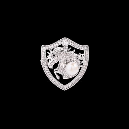 AVELIA Silver Horse Brooch
