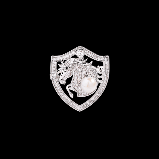 AVELIA Silver Horse Brooch