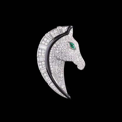 AVELIA Silver Horse Head Brooch