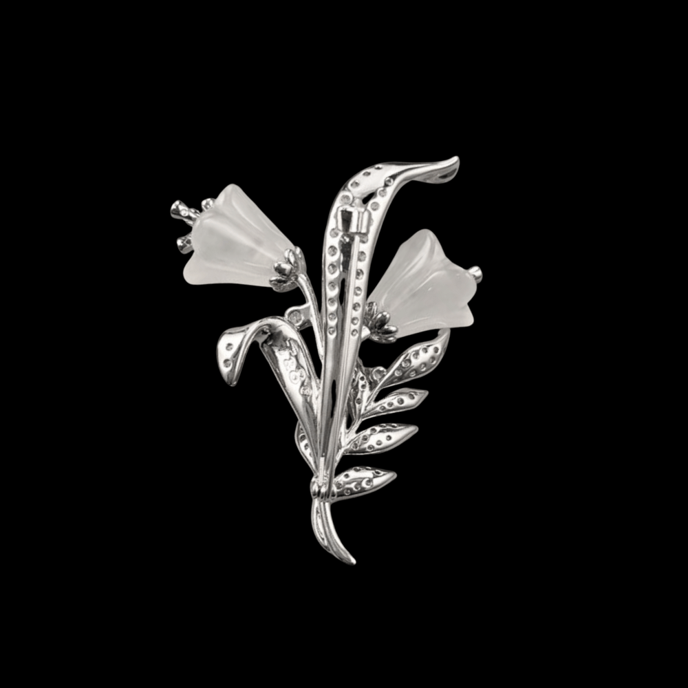 AVELIA Silver Lily Of Valley Brooch​