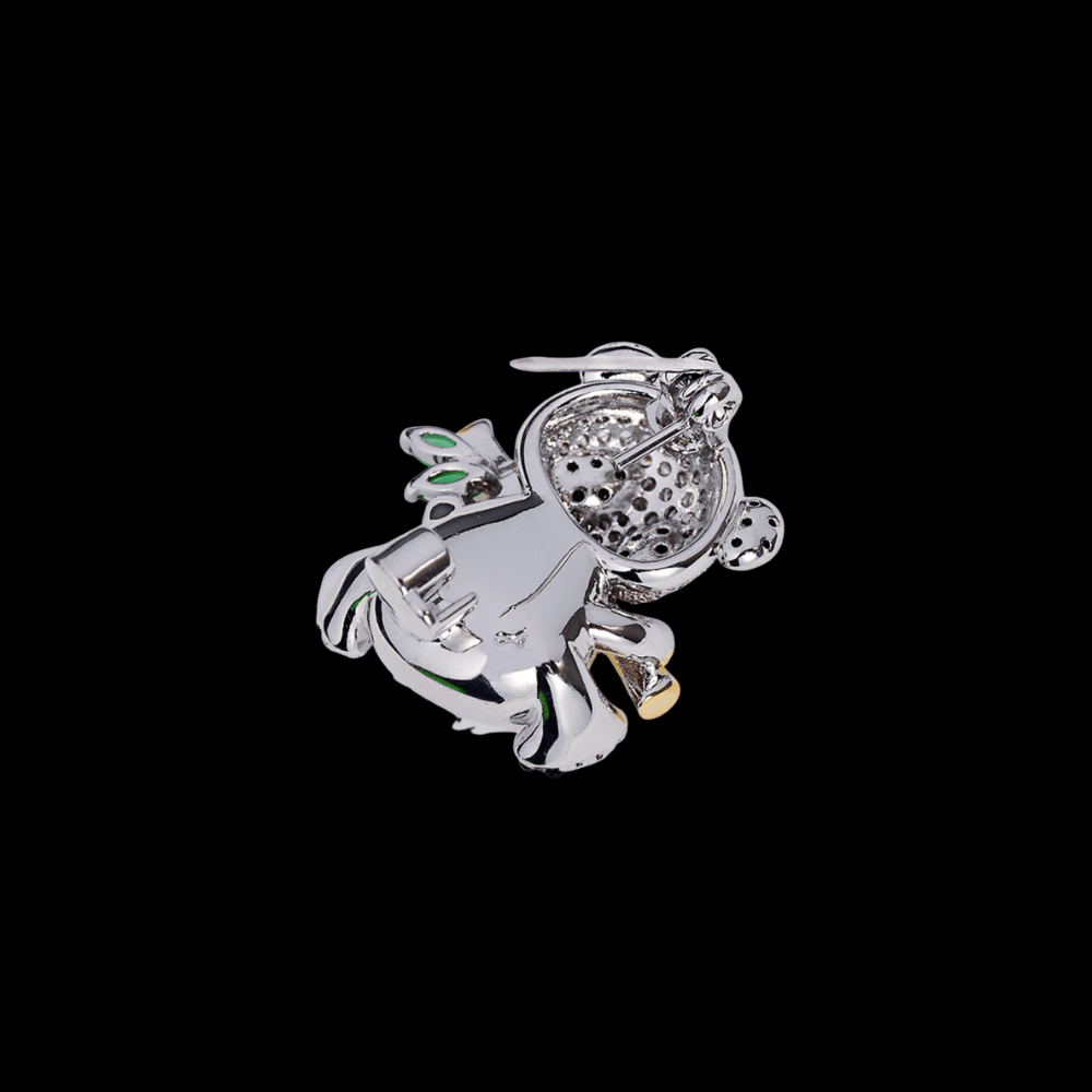 AVELIA Silver Pearl Panda Brooch