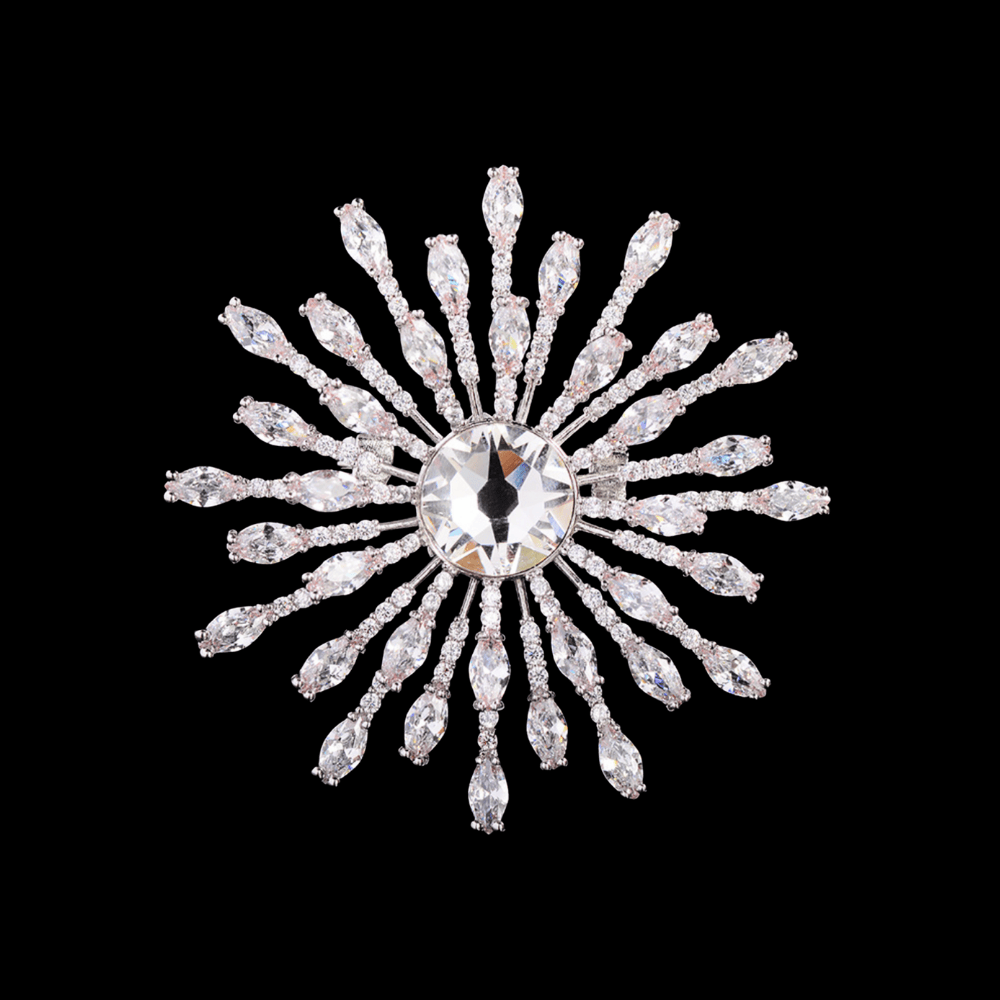 AVELIA Silver Snowflake Brooch​