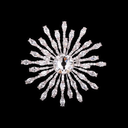 AVELIA Silver Snowflake Brooch​