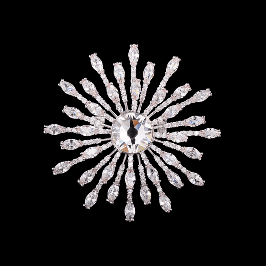 AVELIA Silver Snowflake Brooch​
