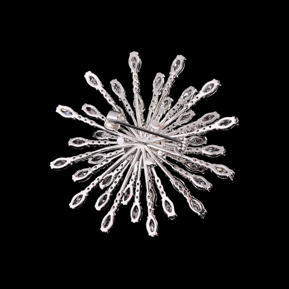 AVELIA Silver Snowflake Brooch​
