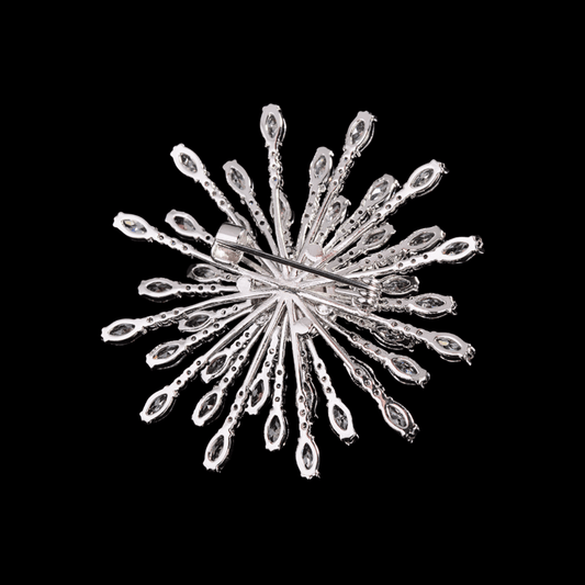 AVELIA Silver Snowflake Brooch​