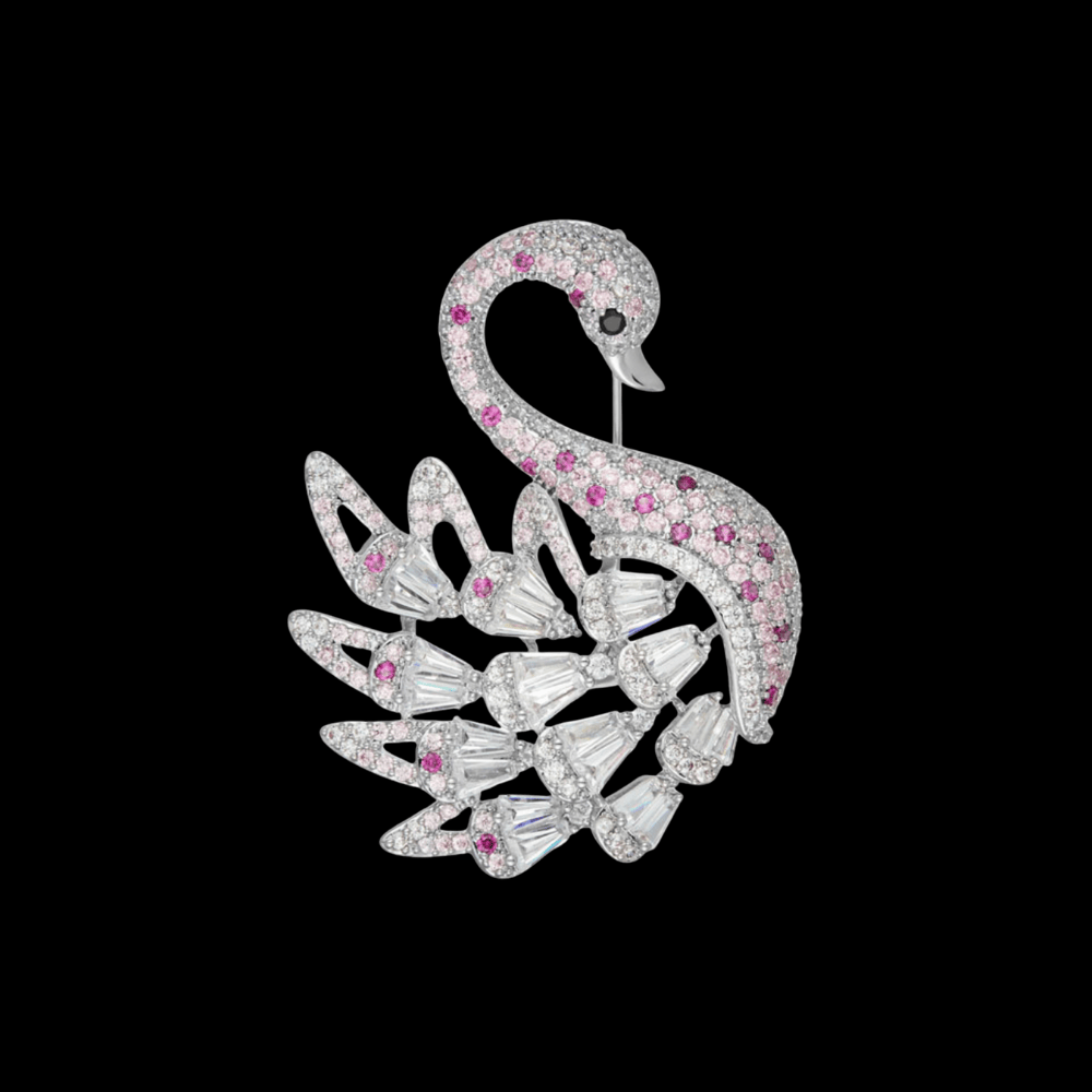 AVELIA Silver Swan Brooch