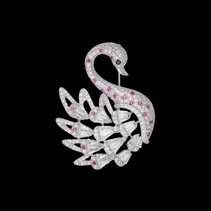 AVELIA Silver Swan Brooch