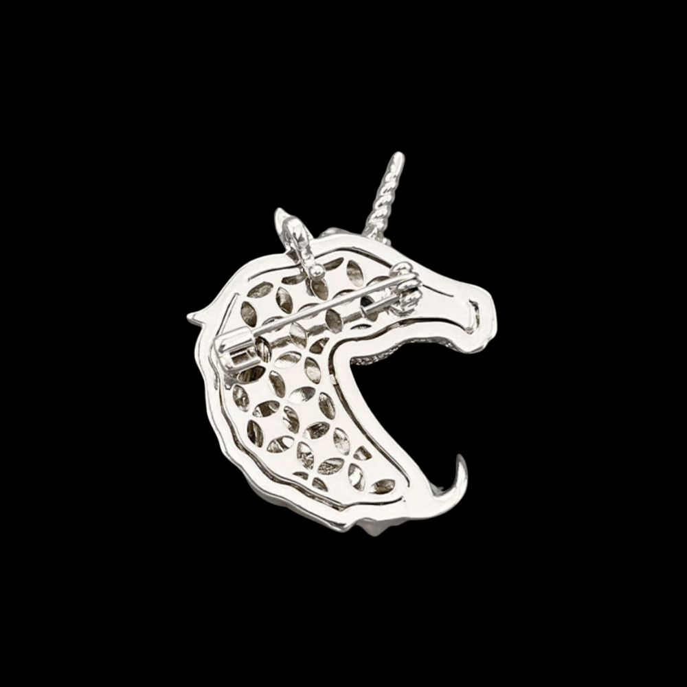 AVELIA Silver Unicorn Brooch​