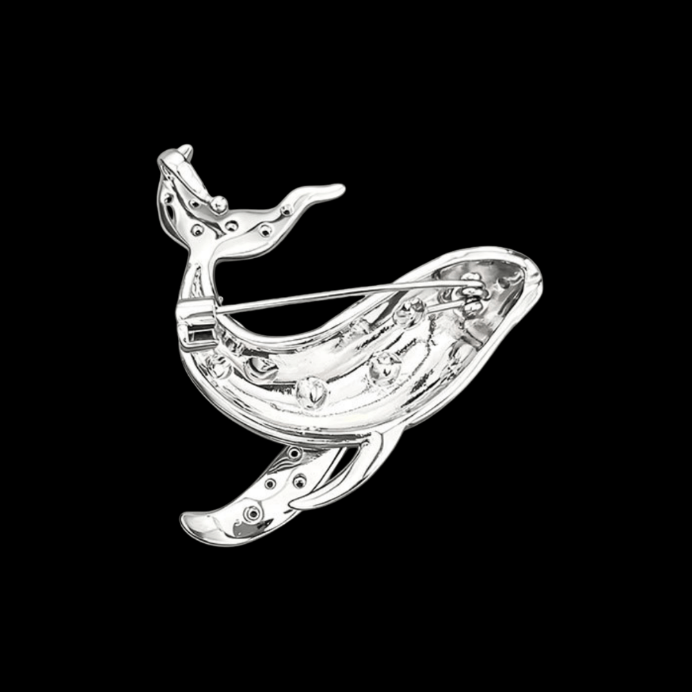 AVELIA Silver Whale Brooch
