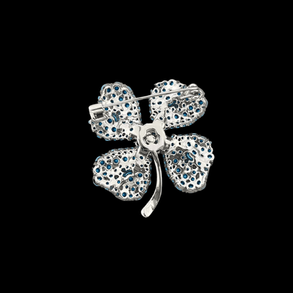 AVELIA Turquoise Pearl Four Leaf Clover Brooch
