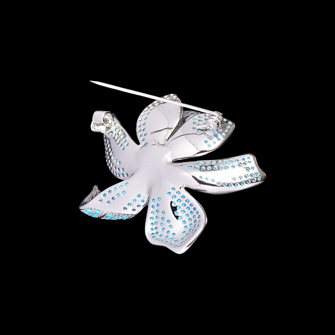 AVELIA Turquoise Pearl Water Lily Brooch