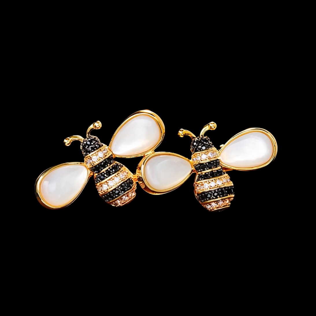 AVELIA Twin Mother of Pearl Bee Brooch