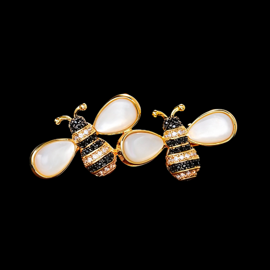 AVELIA Twin Mother of Pearl Bee Brooch