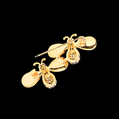 AVELIA Twin Mother of Pearl Bee Brooch