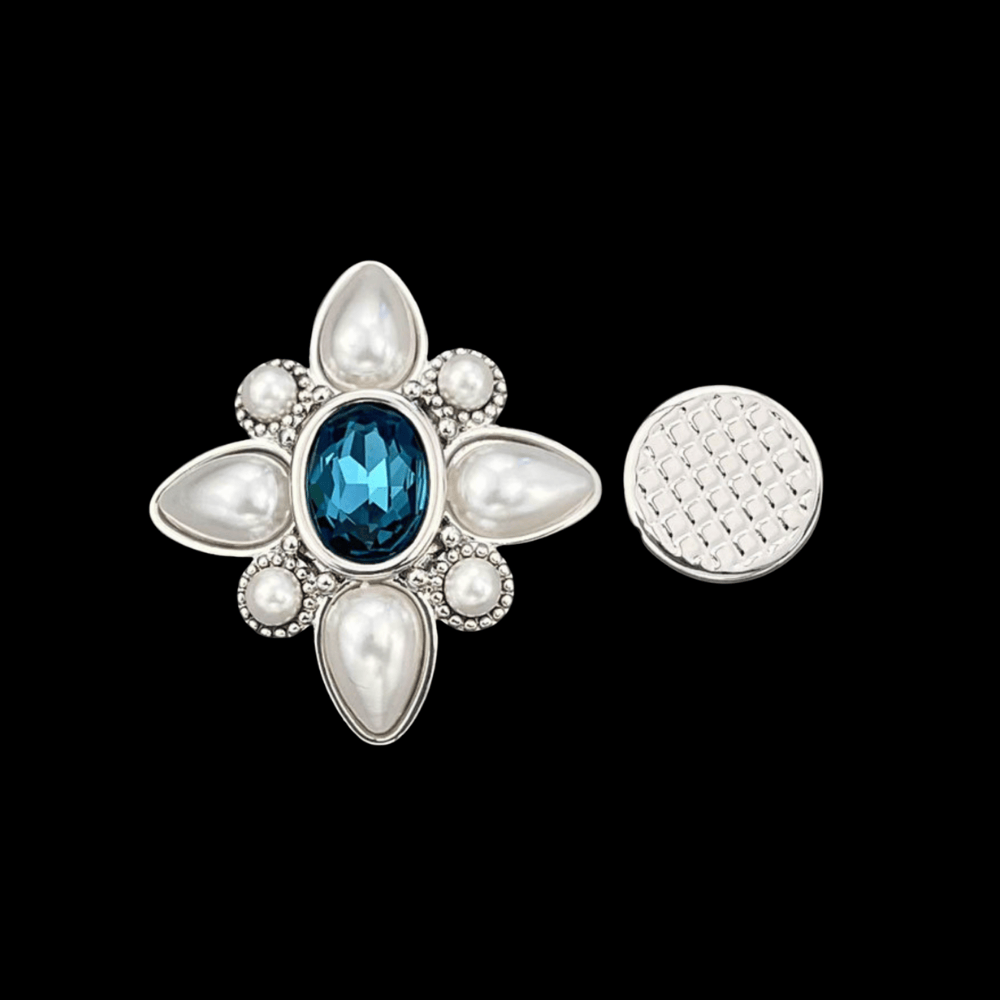 AVELIA Vintage Blue Magnetic Brooch