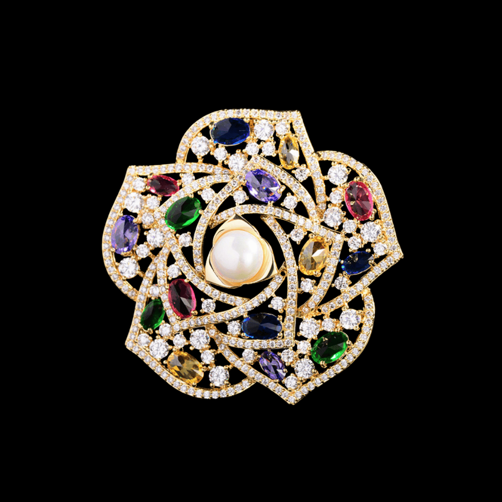 AVELIA Vintage Camellia Brooch