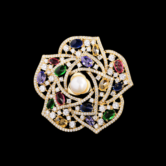 AVELIA Vintage Camellia Brooch