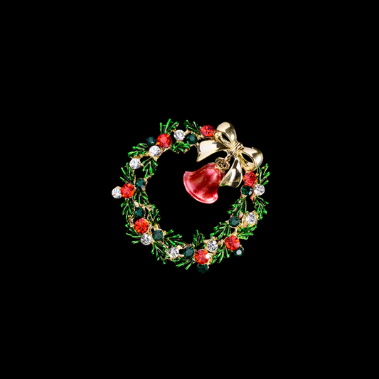 AVELIA Vintage Christmas Bell Brooch
