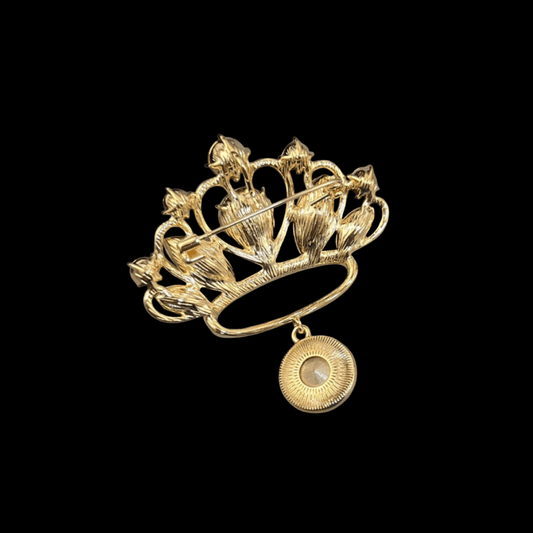 AVELIA Vintage Crown Brooch