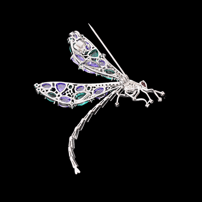 AVELIA Vintage Crystal Dragonfly Brooch