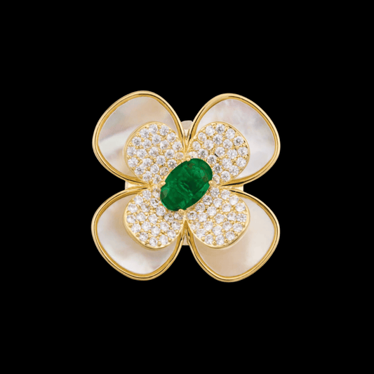 AVELIA Vintage Four Leaf Clover Magnetic Brooch​