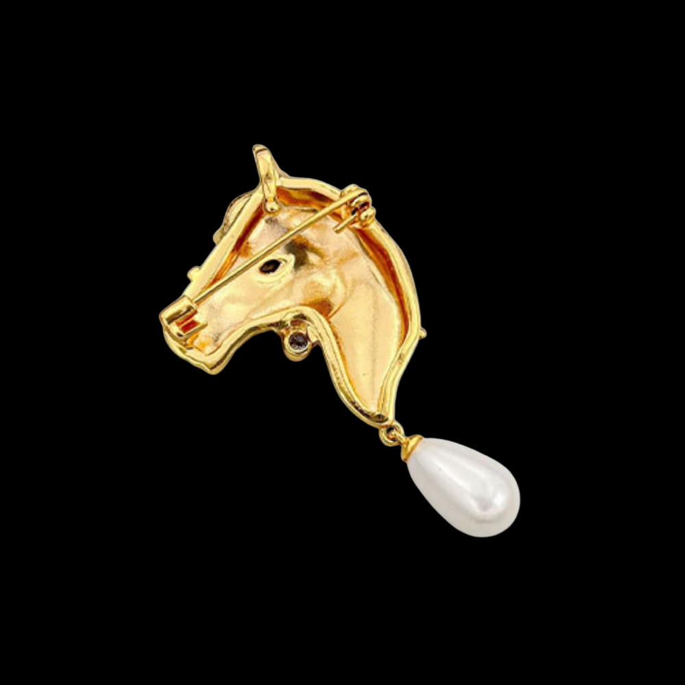 AVELIA Vintage Gold Horse Head Brooch