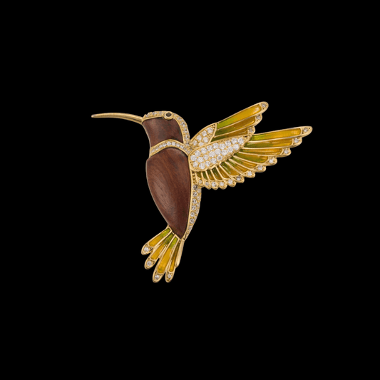 AVELIA Vintage Gold Hummingbird Brooch​
