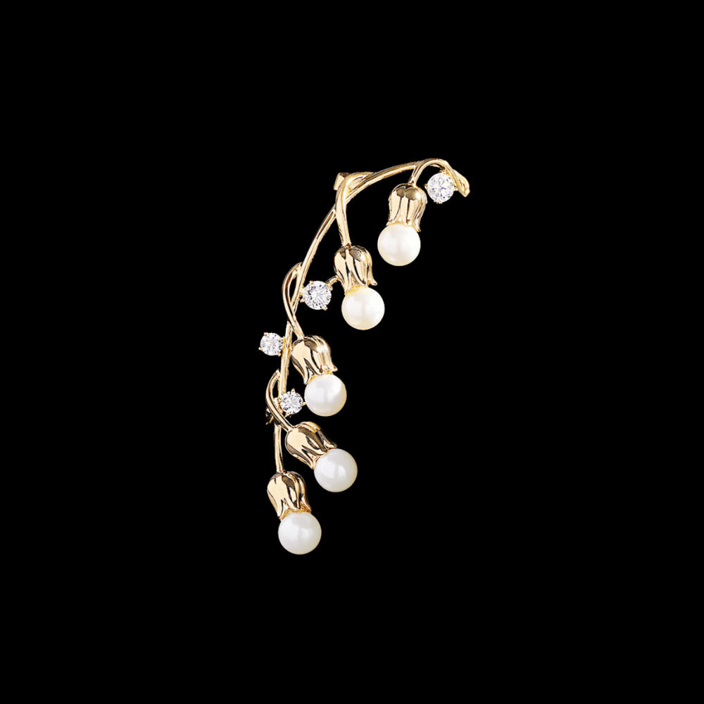 AVELIA Vintage Gold Lily of Valley Brooch