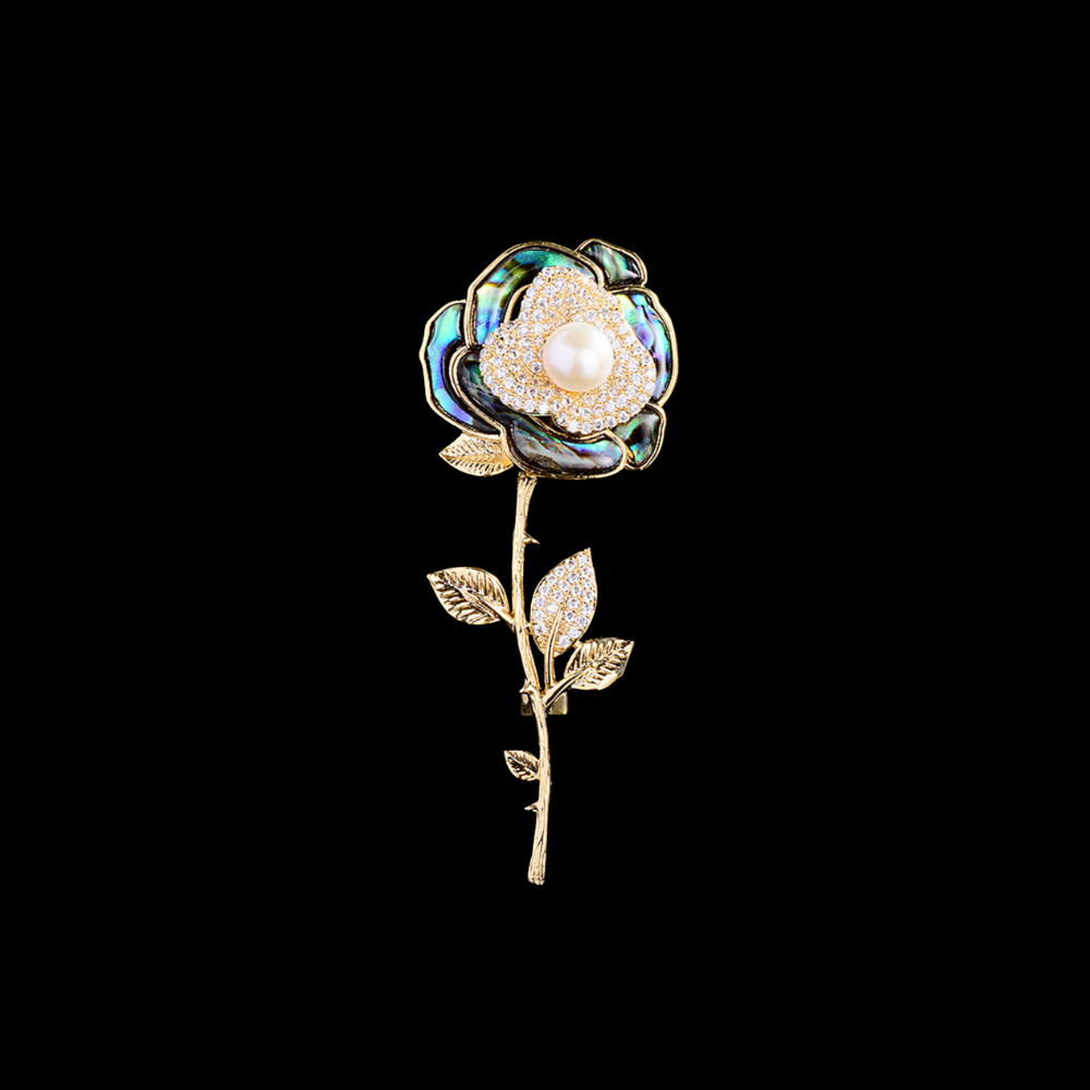 AVELIA Vintage Gold Rose Brooch​