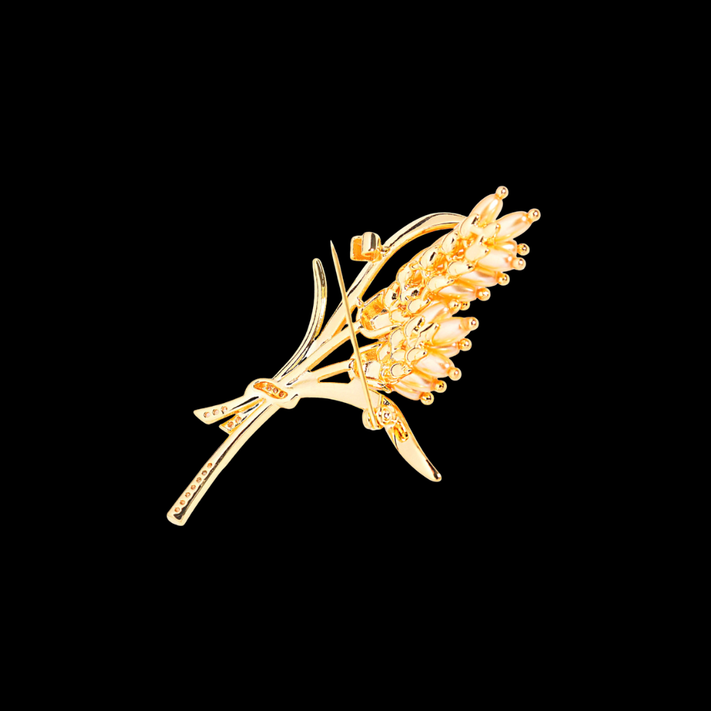 AVELIA Vintage Gold Sheaf of Wheat Brooch