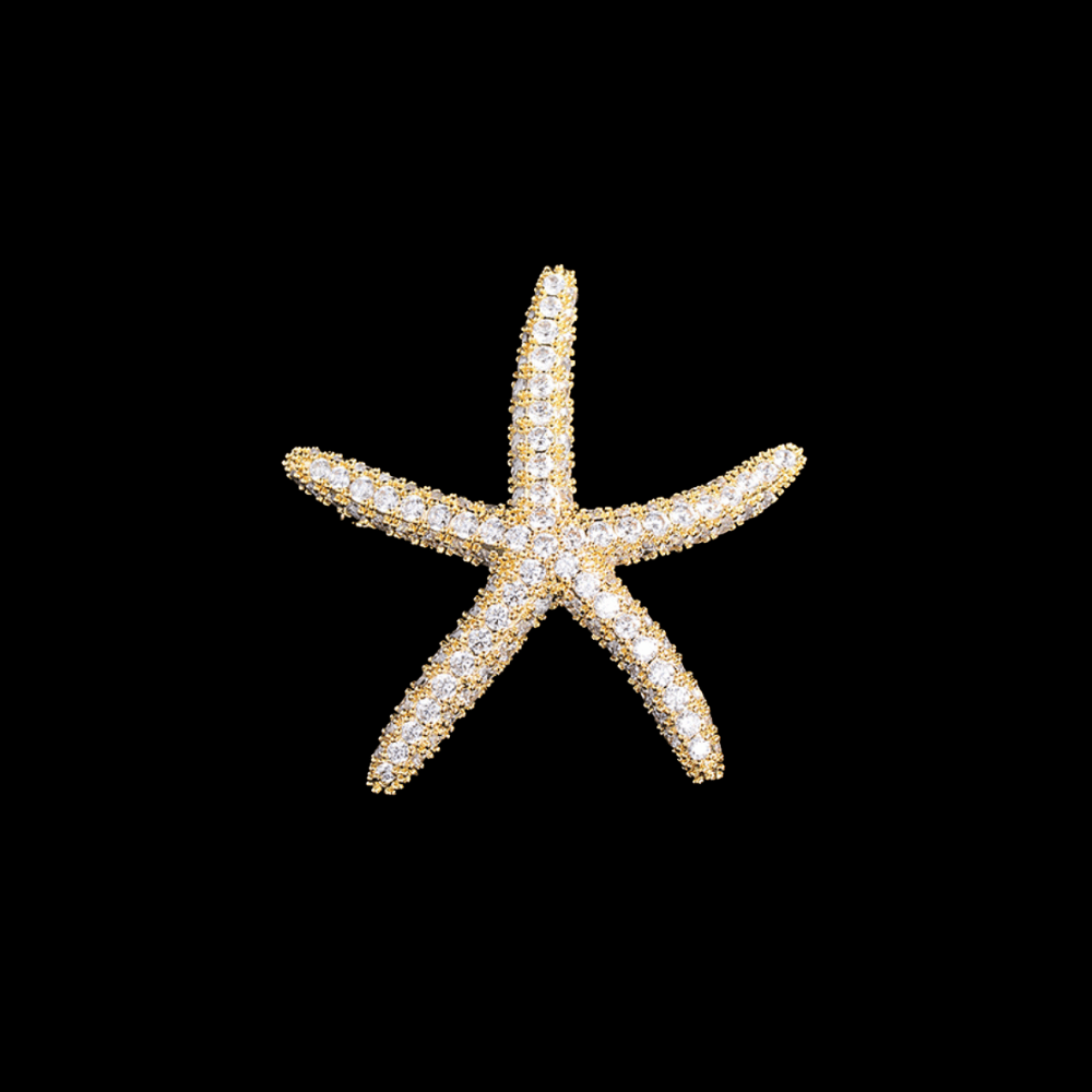 AVELIA Vintage Gold Starfish Brooch