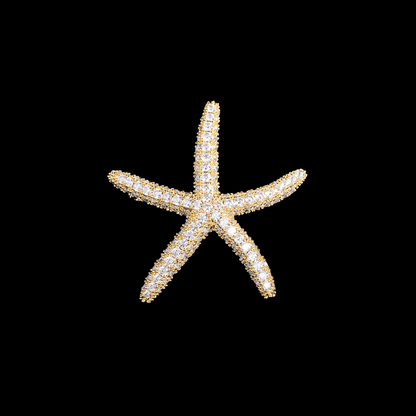 AVELIA Vintage Gold Starfish Brooch