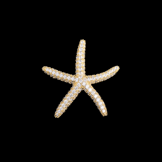 AVELIA Vintage Gold Starfish Brooch