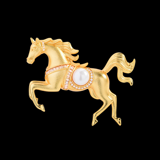 AVELIA Vintage Horse Brooch
