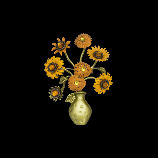 AVELIA Vintage Monet Sunflower Brooch